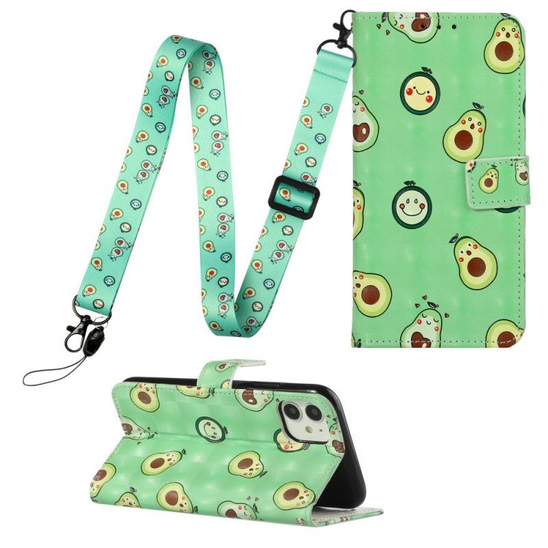 Flip Cover iPhone 11 Mobilcover Avocado Justerbar Rem