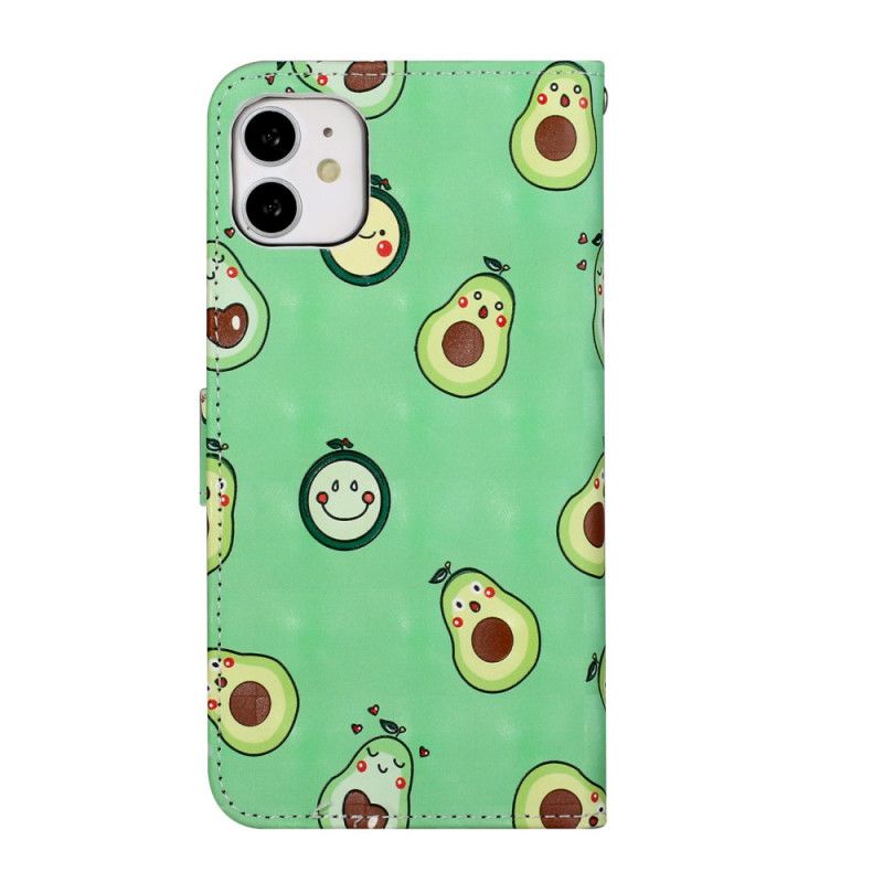 Flip Cover iPhone 11 Mobilcover Avocado Justerbar Rem