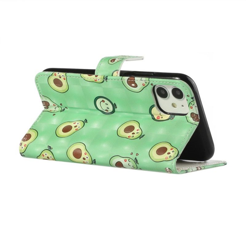 Flip Cover iPhone 11 Mobilcover Avocado Justerbar Rem