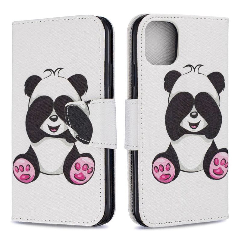 Flip Cover iPhone 11 Mobilcover Sjov Panda