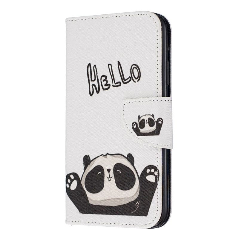 Flip Cover Læder iPhone 11 Hej Panda