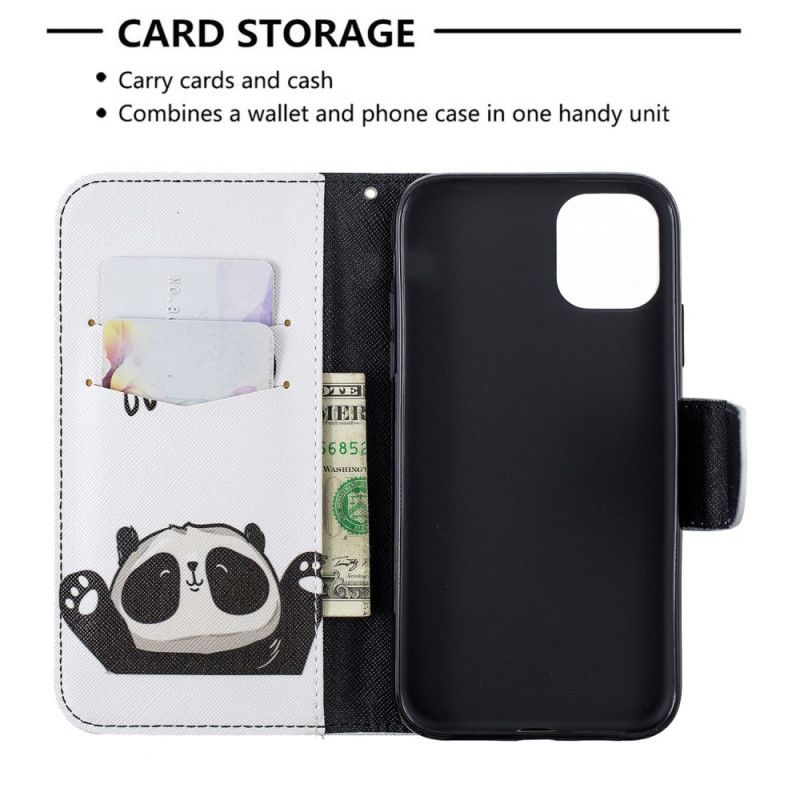 Flip Cover Læder iPhone 11 Hej Panda