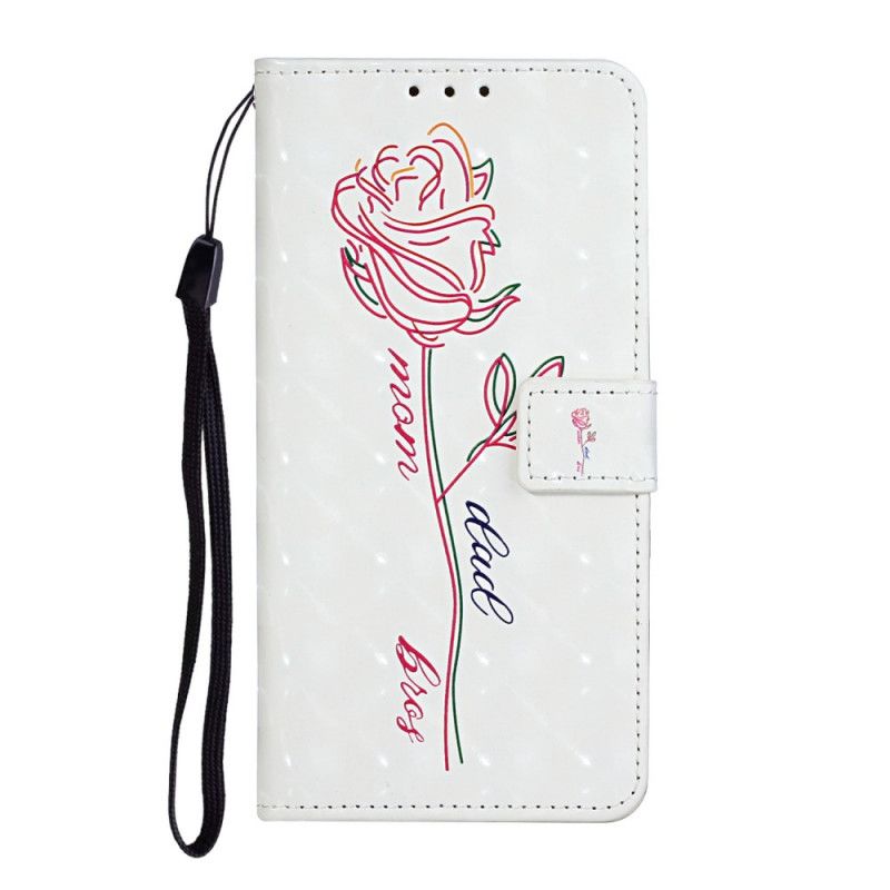 Flip Cover Læder iPhone 11 Justerbar Blomsterrem