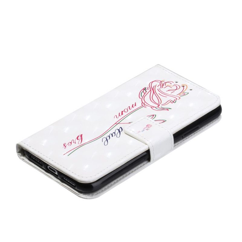 Flip Cover Læder iPhone 11 Justerbar Blomsterrem