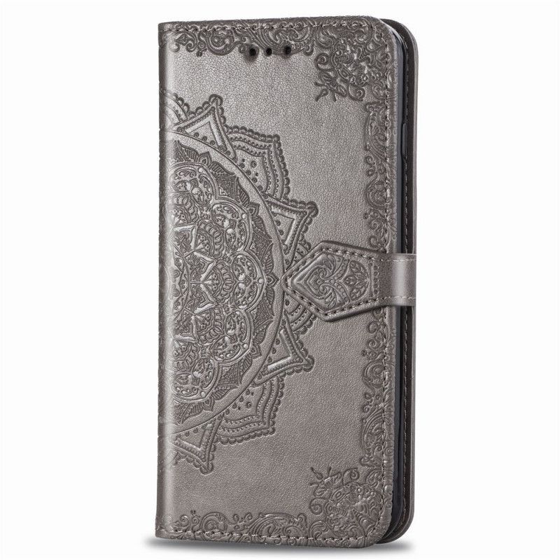 Flip Cover Læder iPhone 11 Sort Mandala I Middelalderen Beskyttelse