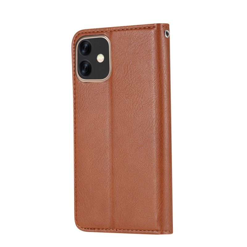 Læder Cover for iPhone 11 Sort Kortholder I Kunstlæder