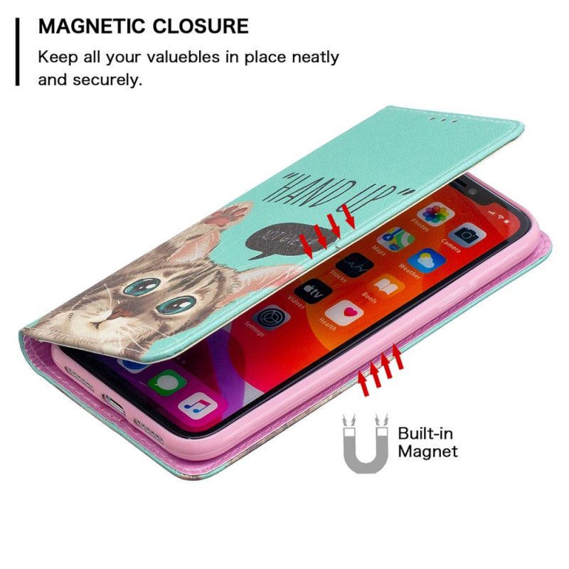 Læder Cover iPhone 11 Hånd Op