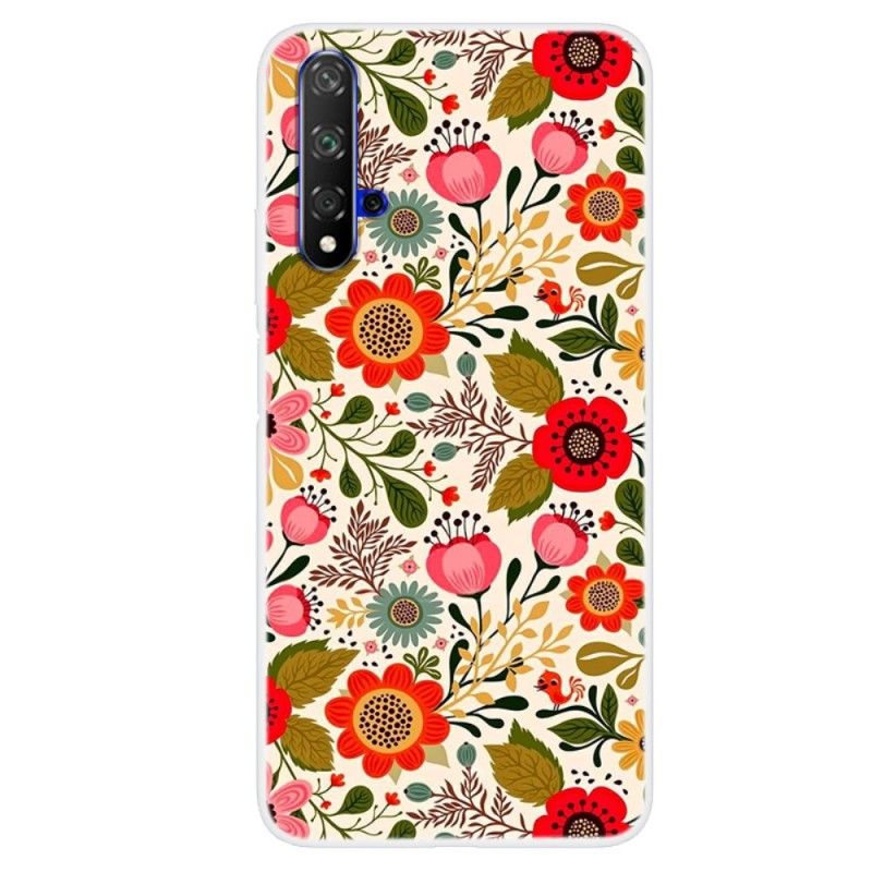 Cover Honor 20 Mobilcover Blomstertæppe