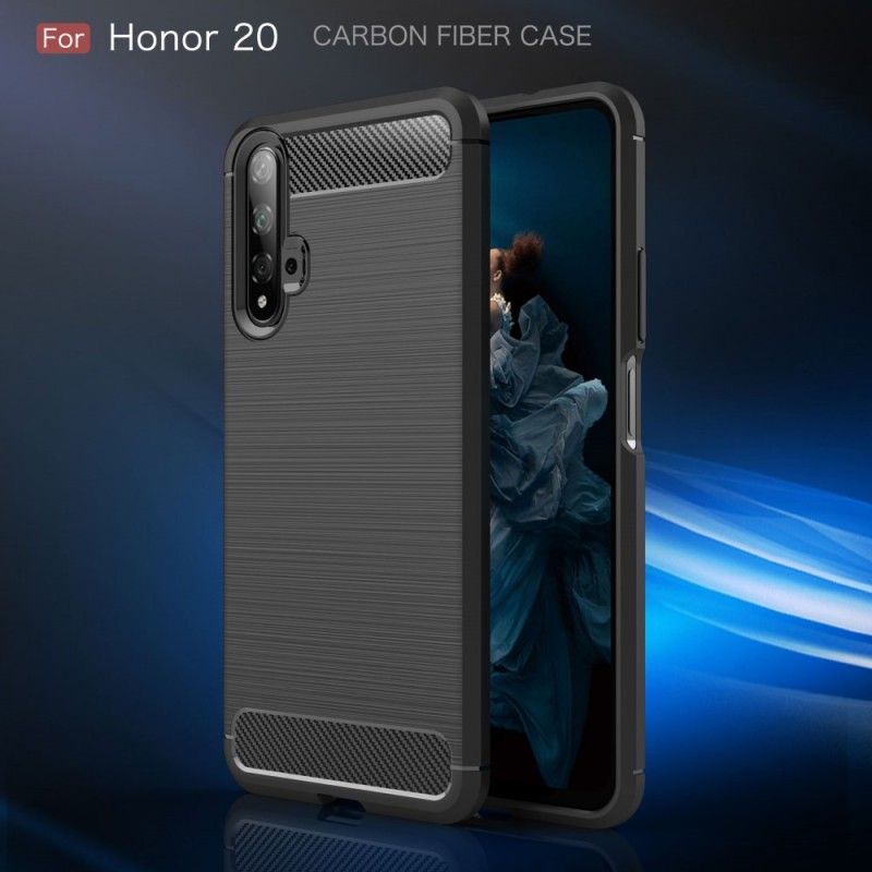 Cover Honor 20 Sort Børstet Kulfiber