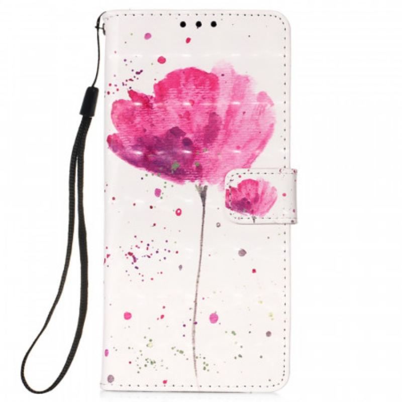 Flip Cover Samsung Galaxy S22 Ultra 5G Akvarel Valmue