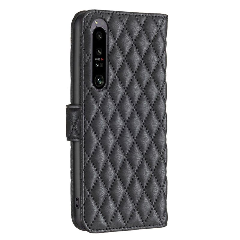 Flip Cover Sony Xperia 1 Vi Quiltet Binfen Farve