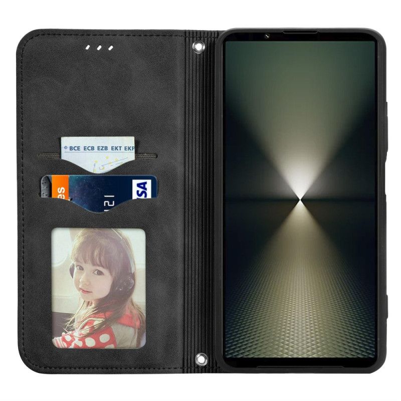 Flip Cover Til Sony Xperia 1 Vi Ruskindseffekt