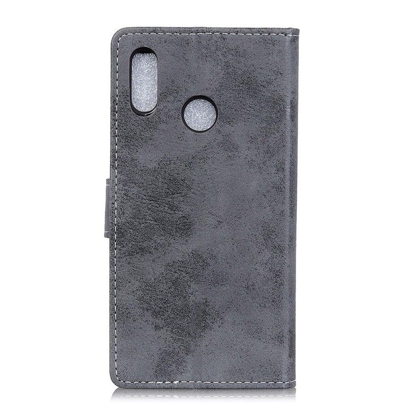 Flip Cover Honor 10 Lite Grå Mobilcover Vintage Lædereffekt