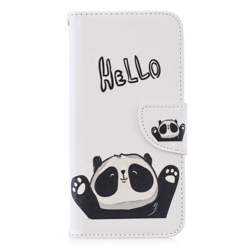 Flip Cover Læder Honor 10 Lite Hej Panda