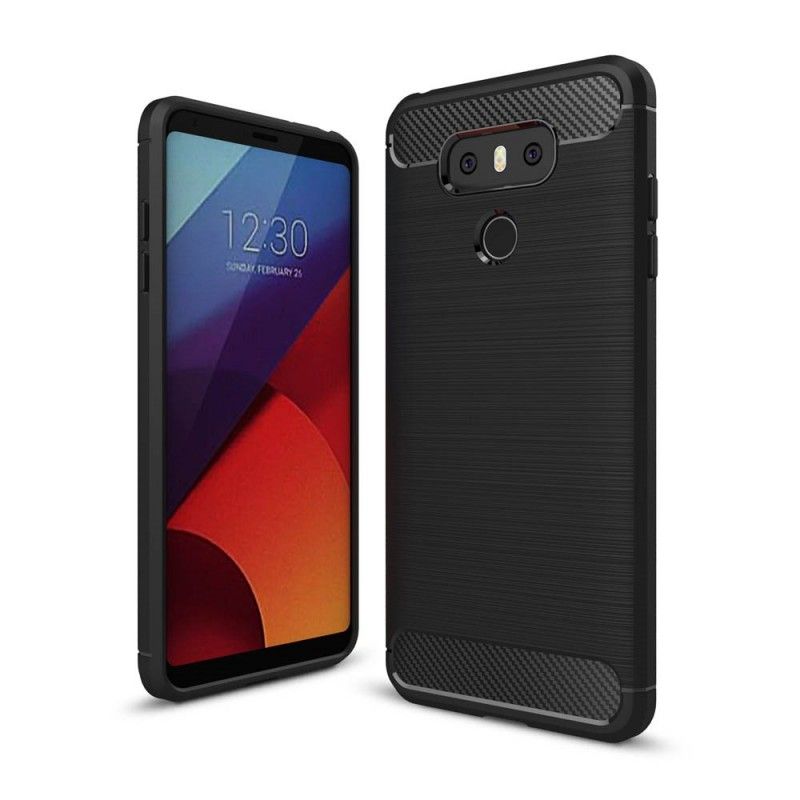 Cover LG G6 Sort Børstet Kulfiber