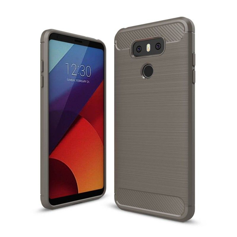 Cover LG G6 Sort Børstet Kulfiber