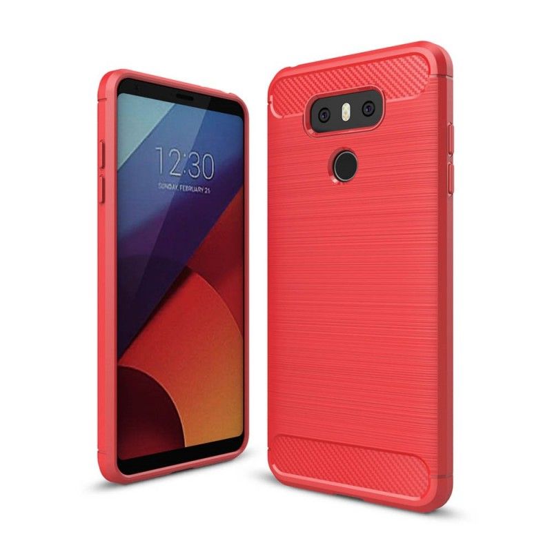 Cover LG G6 Sort Børstet Kulfiber