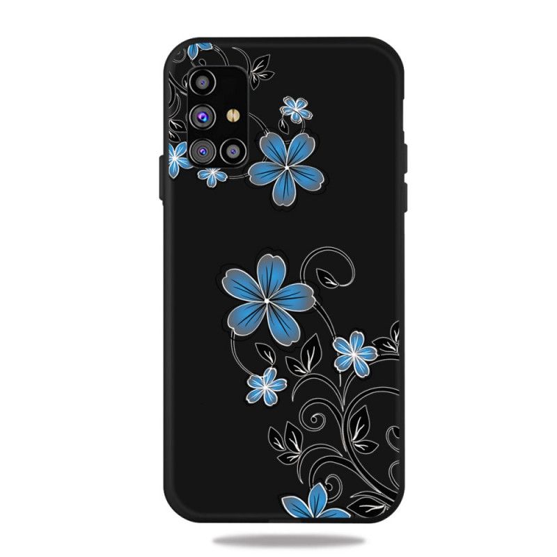 Cover for Samsung Galaxy M51 Blå Blomster