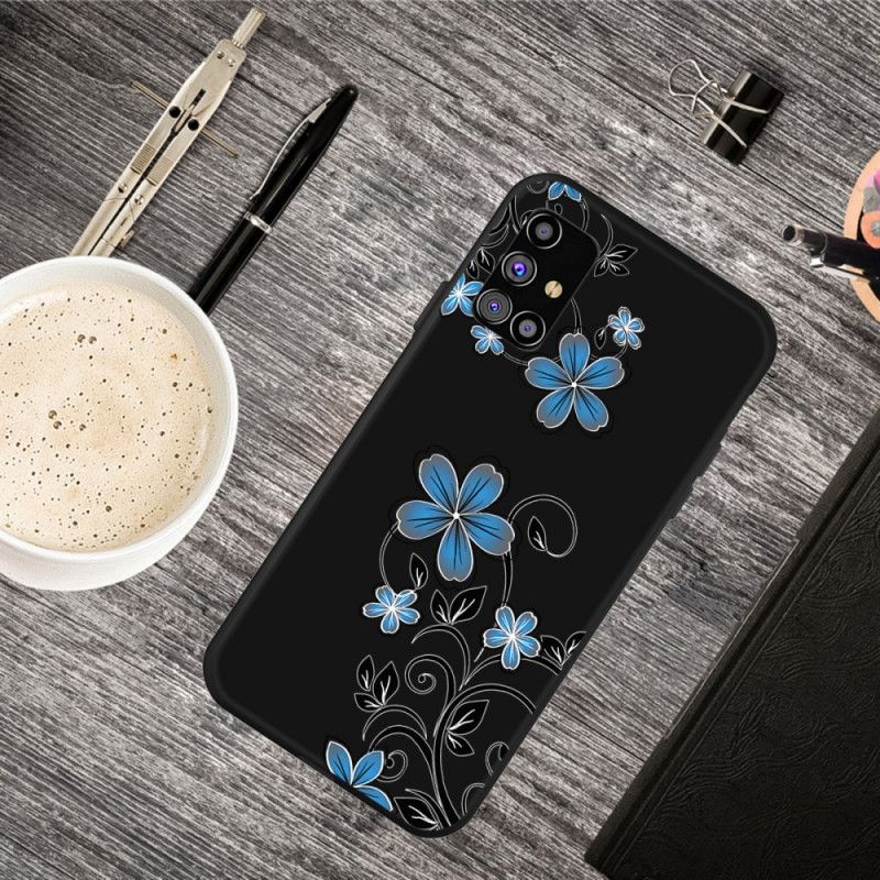 Cover for Samsung Galaxy M51 Blå Blomster