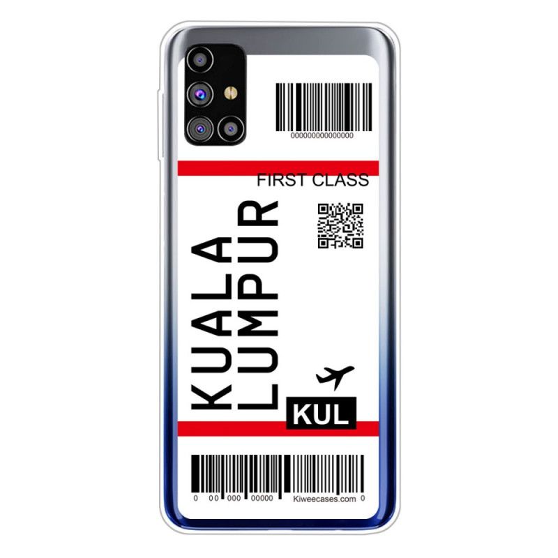 Cover for Samsung Galaxy M51 Boardingkort Til Kuala Lumpur