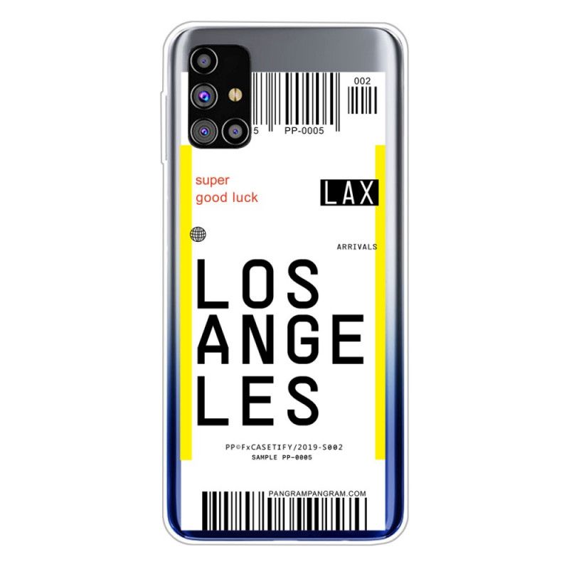 Cover for Samsung Galaxy M51 Boardingkort Til Los Angeles