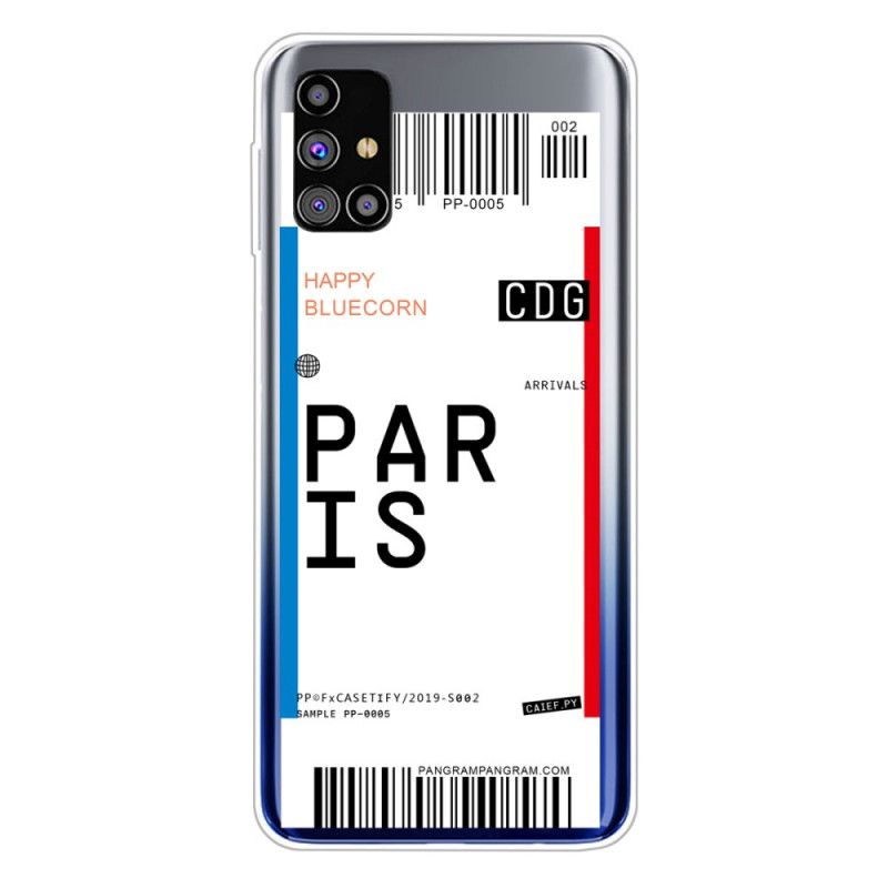 Cover for Samsung Galaxy M51 Boardingkort Til Paris