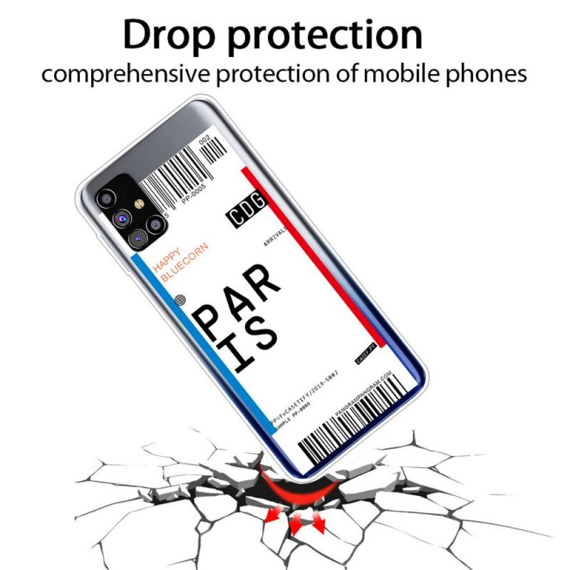 Cover for Samsung Galaxy M51 Boardingkort Til Paris