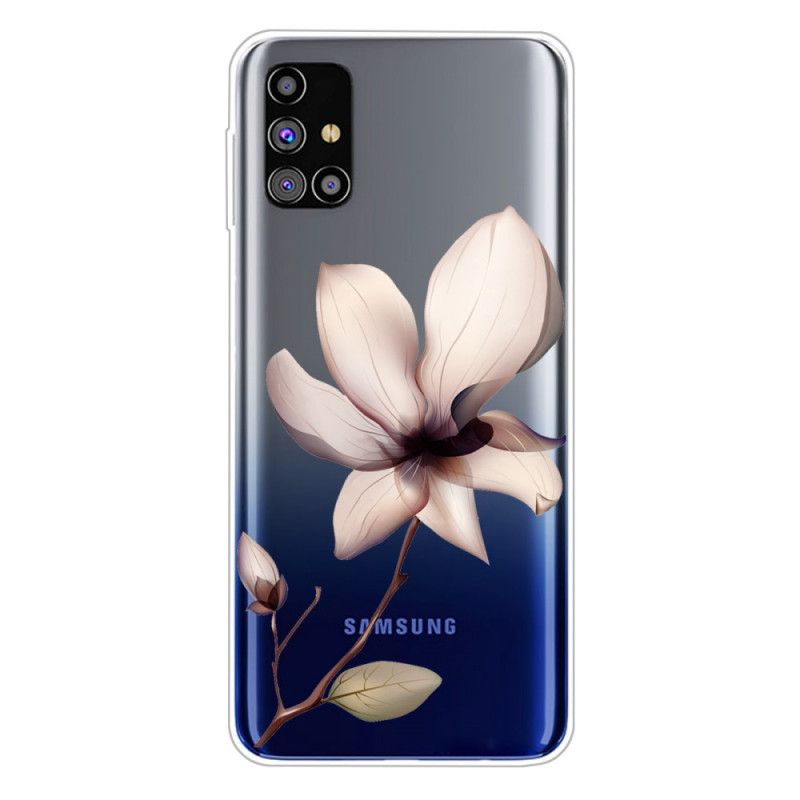 Cover for Samsung Galaxy M51 Grøn Premium Blomster