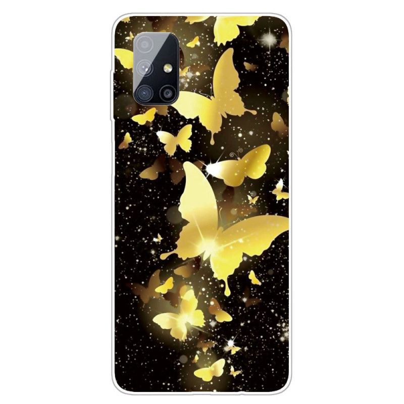 Cover for Samsung Galaxy M51 Lyserød Sommerfugle Sommerfugle