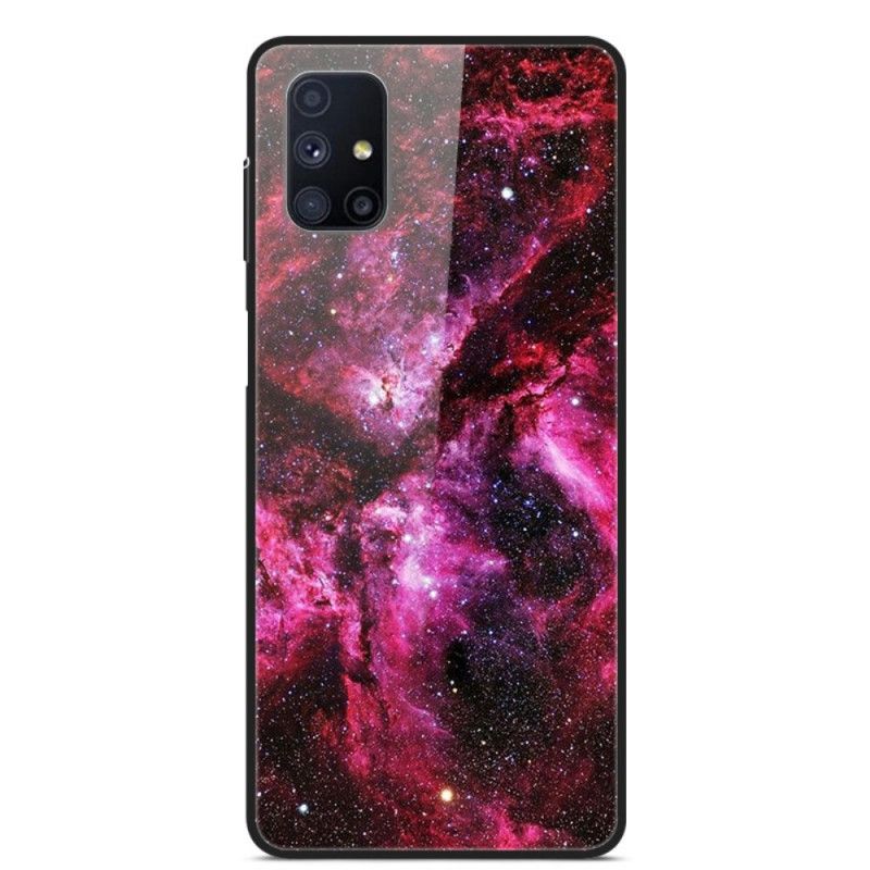 Cover for Samsung Galaxy M51 Lyserødt Hærdet Glas