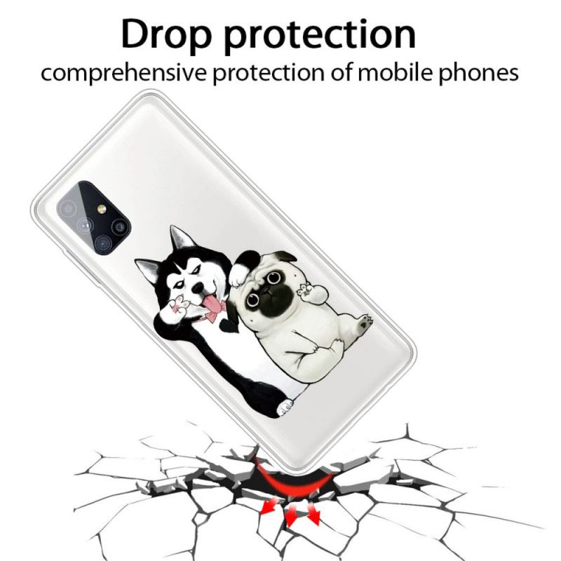 Cover for Samsung Galaxy M51 Sjove Hunde