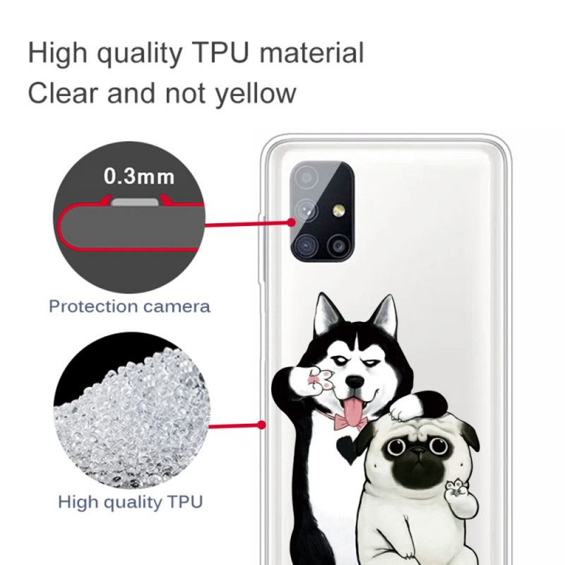 Cover for Samsung Galaxy M51 Sjove Hunde