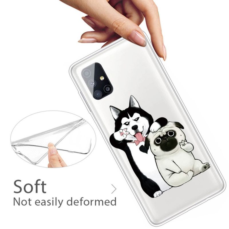 Cover for Samsung Galaxy M51 Sjove Hunde