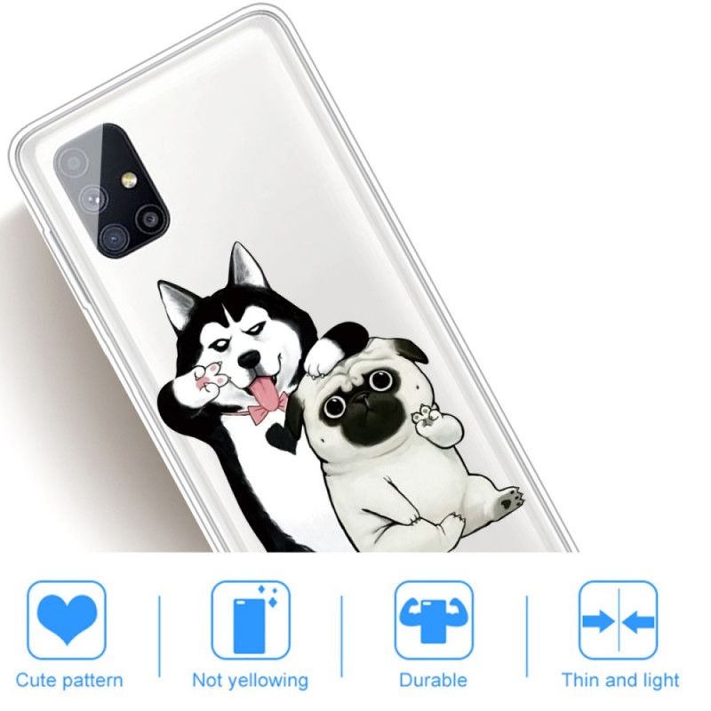 Cover for Samsung Galaxy M51 Sjove Hunde