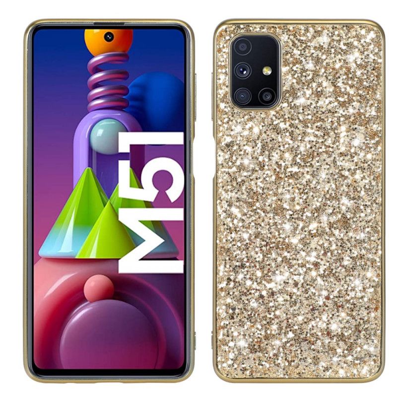 Cover for Samsung Galaxy M51 Sort Jeg Er Glitter