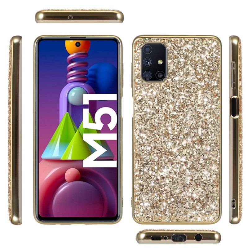 Cover for Samsung Galaxy M51 Sort Jeg Er Glitter