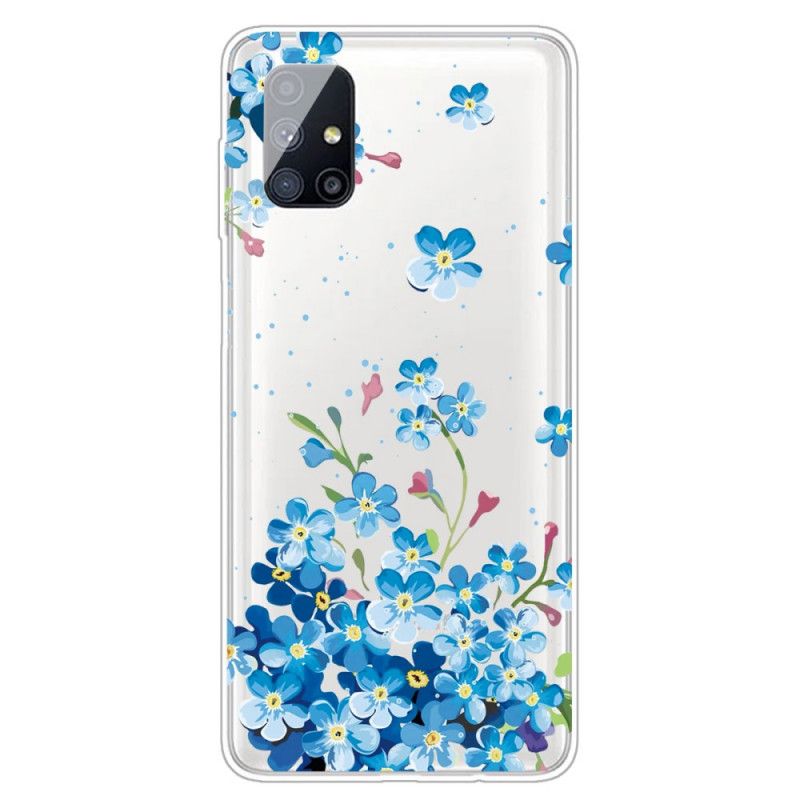 Cover Samsung Galaxy M51 Blå Blomster