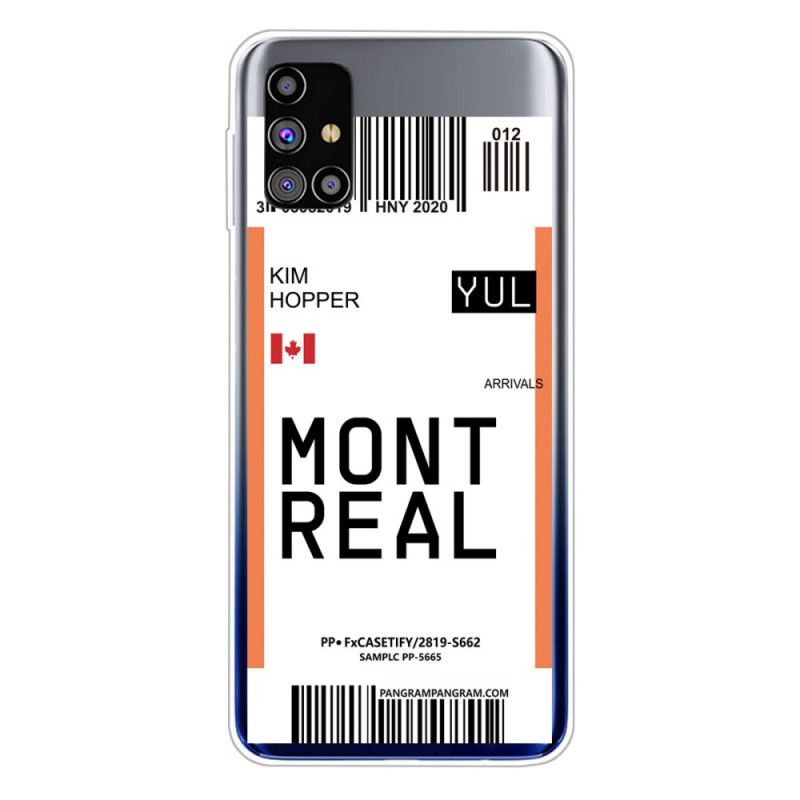 Cover Samsung Galaxy M51 Boardingkort Til Montreal Beskyttelse