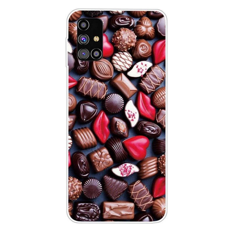 Cover Samsung Galaxy M51 Brun Fleksibel Chokolade