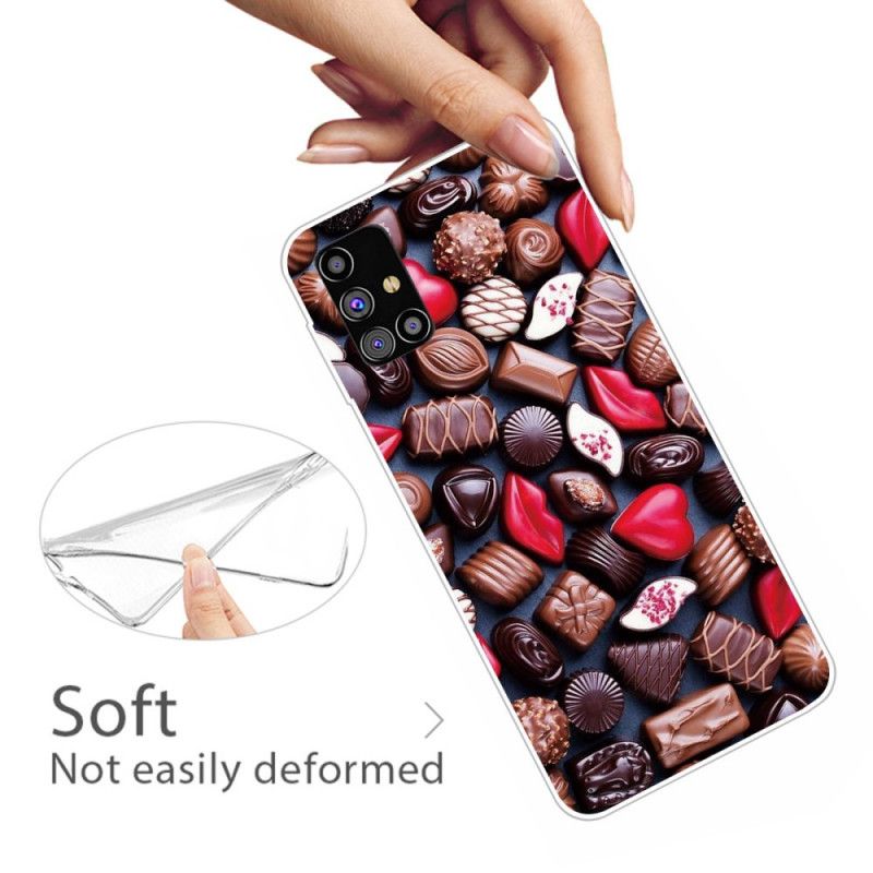 Cover Samsung Galaxy M51 Brun Fleksibel Chokolade