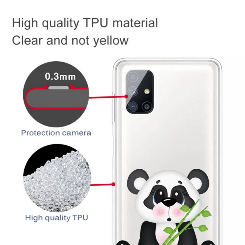 Cover Samsung Galaxy M51 Gennemsigtig Trist Panda