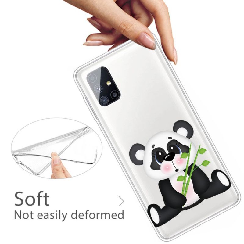 Cover Samsung Galaxy M51 Gennemsigtig Trist Panda