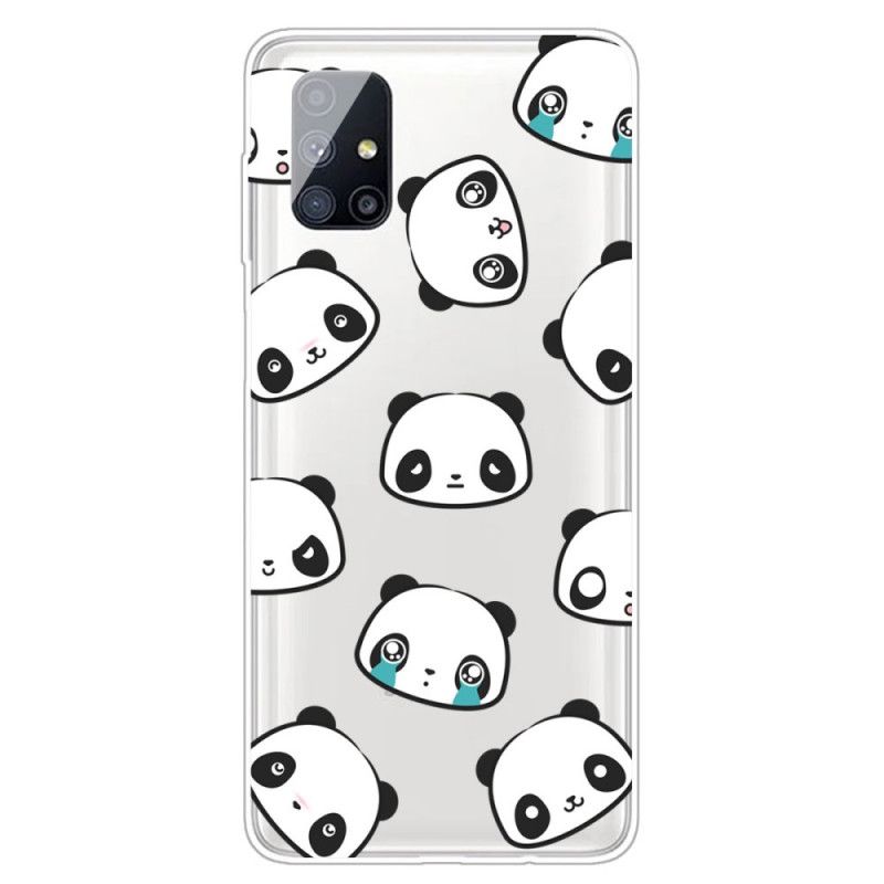 Cover Samsung Galaxy M51 Gennemsigtige Sentimentale Pandaer Beskyttelse