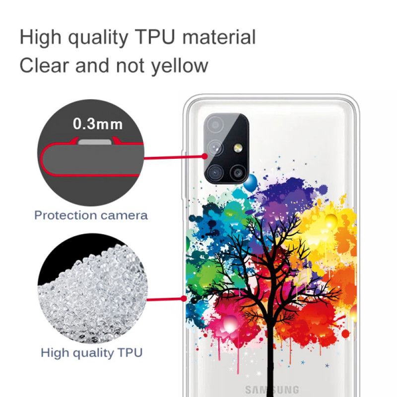 Cover Samsung Galaxy M51 Gennemsigtigt Akvareltræ