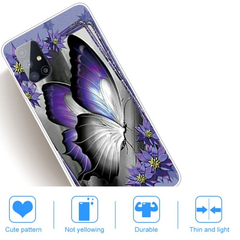 Cover Samsung Galaxy M51 Kongelig Sommerfugl Beskyttelse