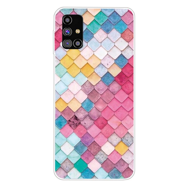 Cover Samsung Galaxy M51 Lyserød Maleri Beskyttelse