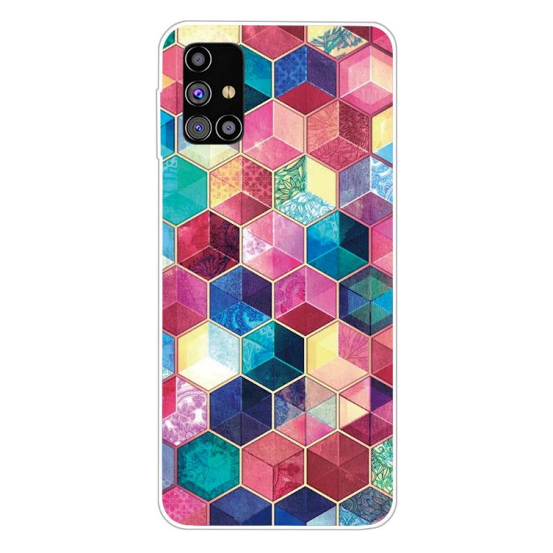 Cover Samsung Galaxy M51 Lyserød Maleri Beskyttelse