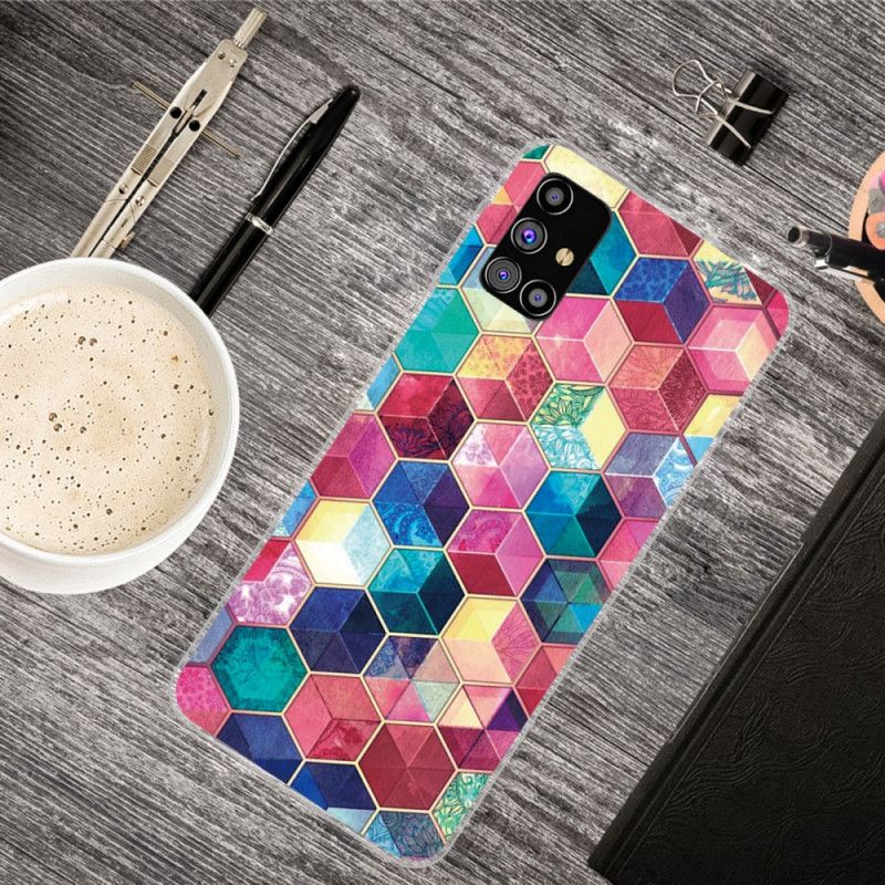 Cover Samsung Galaxy M51 Lyserød Maleri Beskyttelse