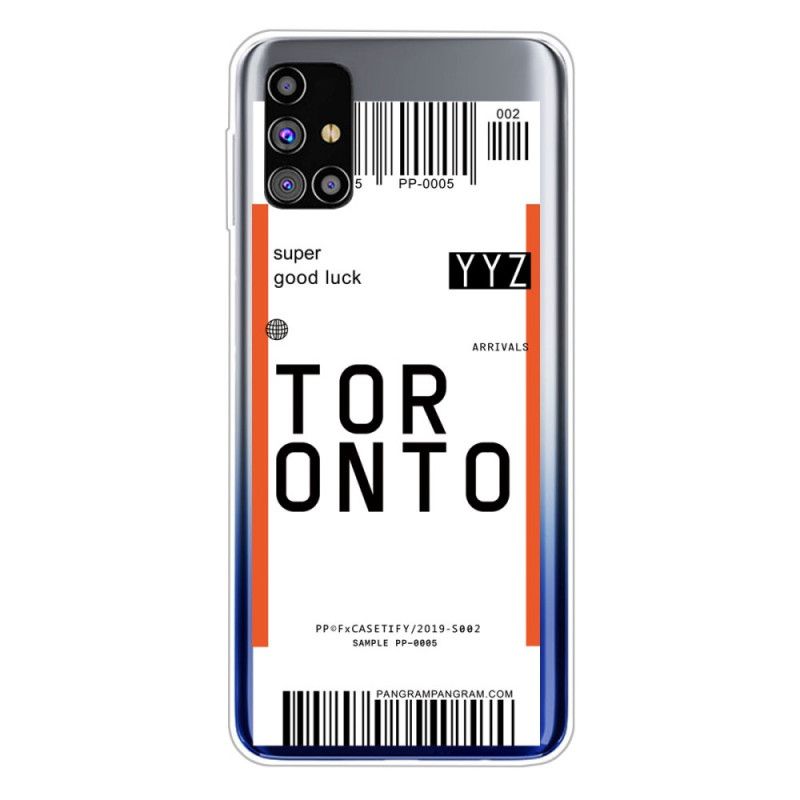 Cover Samsung Galaxy M51 Mobilcover Boardingkort Til Toronto