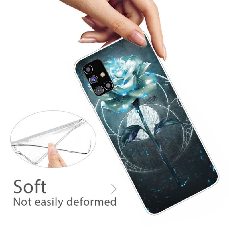 Cover Samsung Galaxy M51 Mobilcover Fleksibel Lyserød Grøn